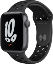 Apple Watch SE Nike 44мм «серый космос», ремешок «антрацитовый/чёрный»